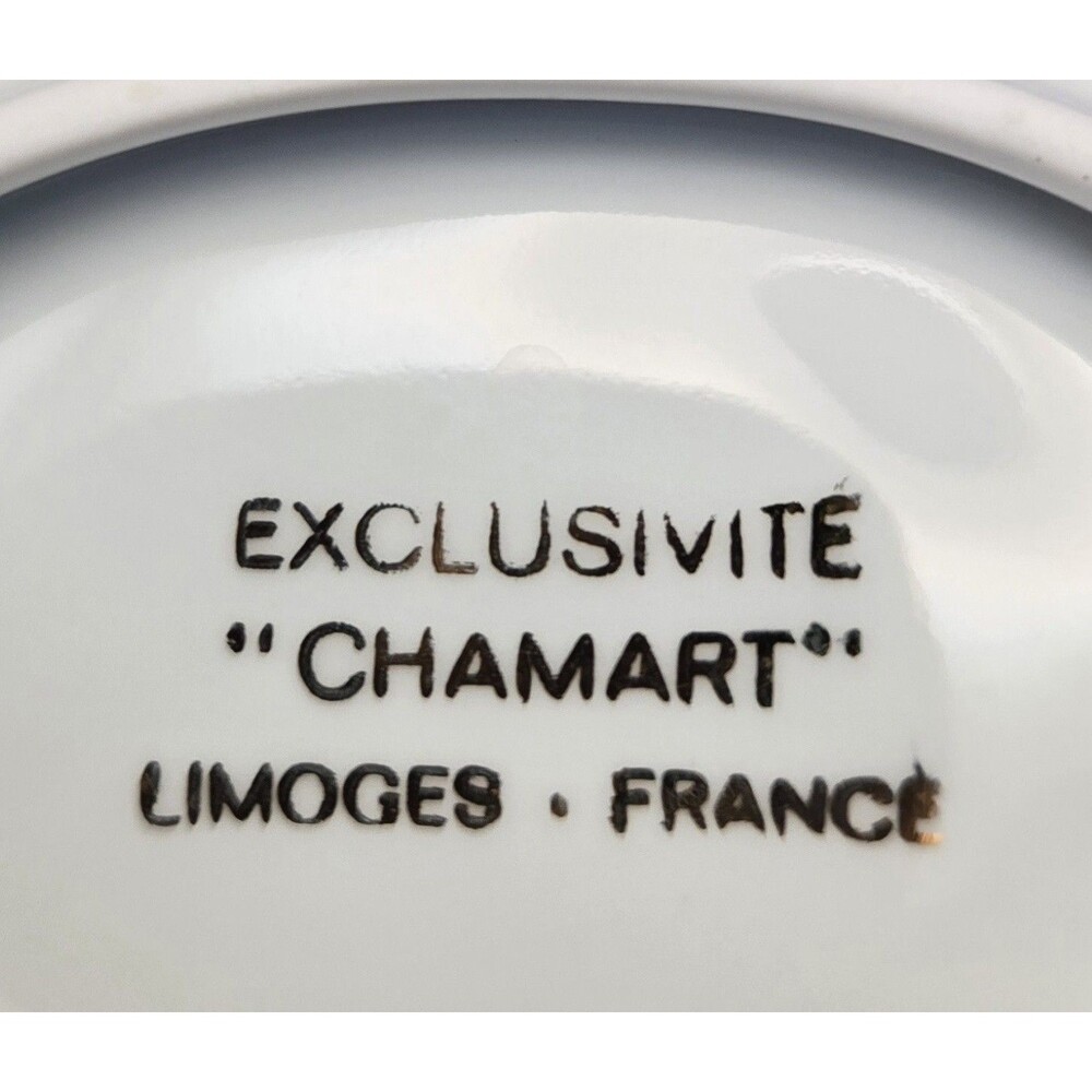 Trinket Dish Chamart Limoges France Hand Painted Violets 1940. B#24 - Picture 9 of 9